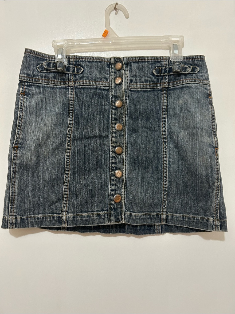 GAP Button-Front Denim Mini Skirt - Blue